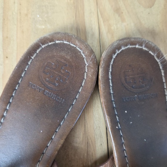 LOT OF 2 Tory Burch Miller Leather Sandals Women's Size 7 Brown Leather Red - Picture 15 of 16